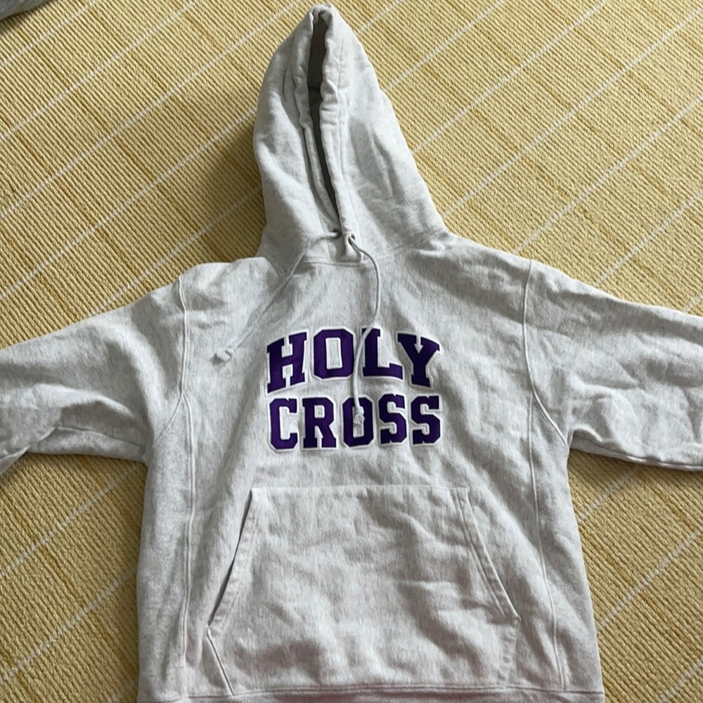 Champion grey hoodie size medium holy cross